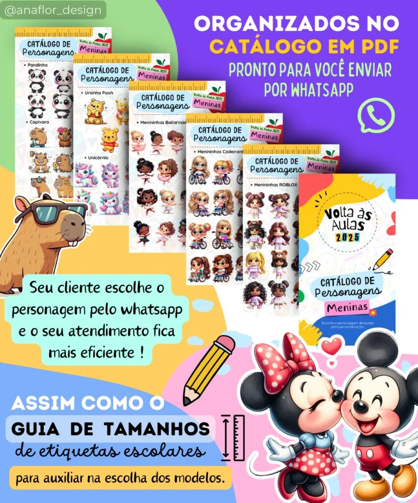 Volta às Aulas 2025 – Etiquetas Escolares - Imagem 4