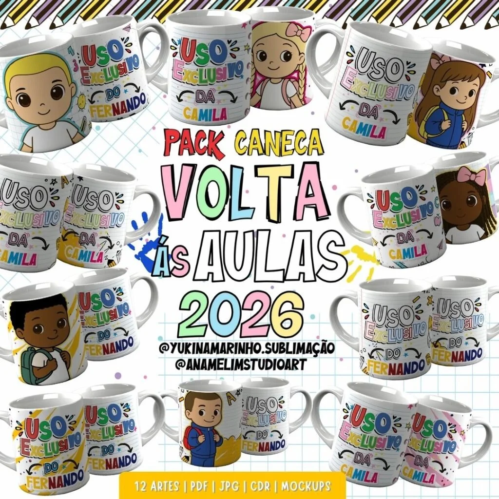 ABC Volta às Aulas – Artes para Caneca
