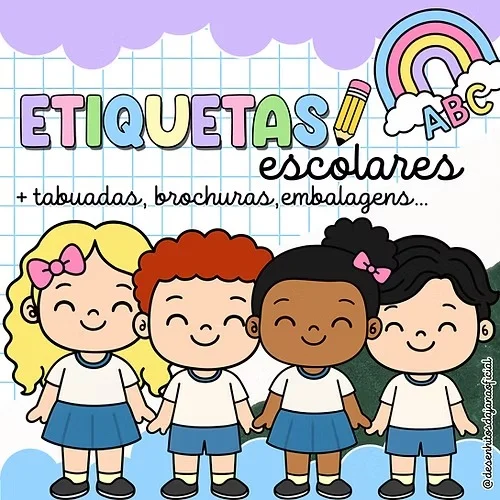 Kit Etiquetas Escolares 2026 (Desenhitos da Jana)