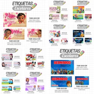 COMBO 150 Etiquetas Escolares – Volta às Aulas