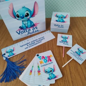 Stitch Azul – Kit Temático Volta às Aulas
