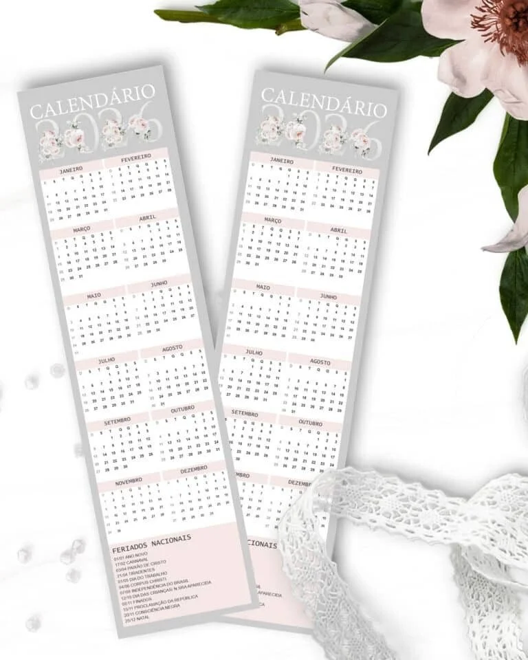 Kit Calendários 2026 de Mesa A5 A6 e Calendário Marca Página Believe (Bicho Papel) - Imagem 2