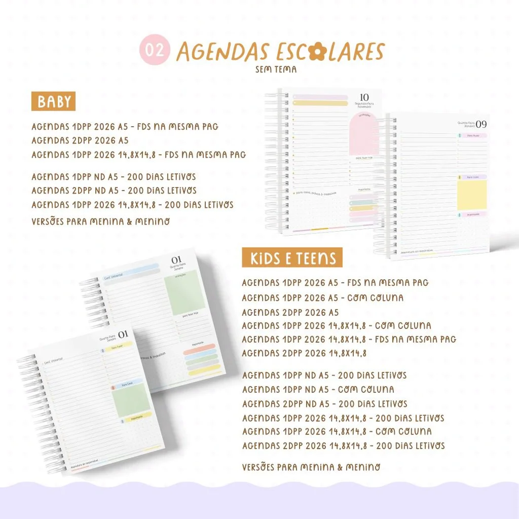 Coleção Volta às Aulas Completa 2026 (Papel Amado) - Imagem 2