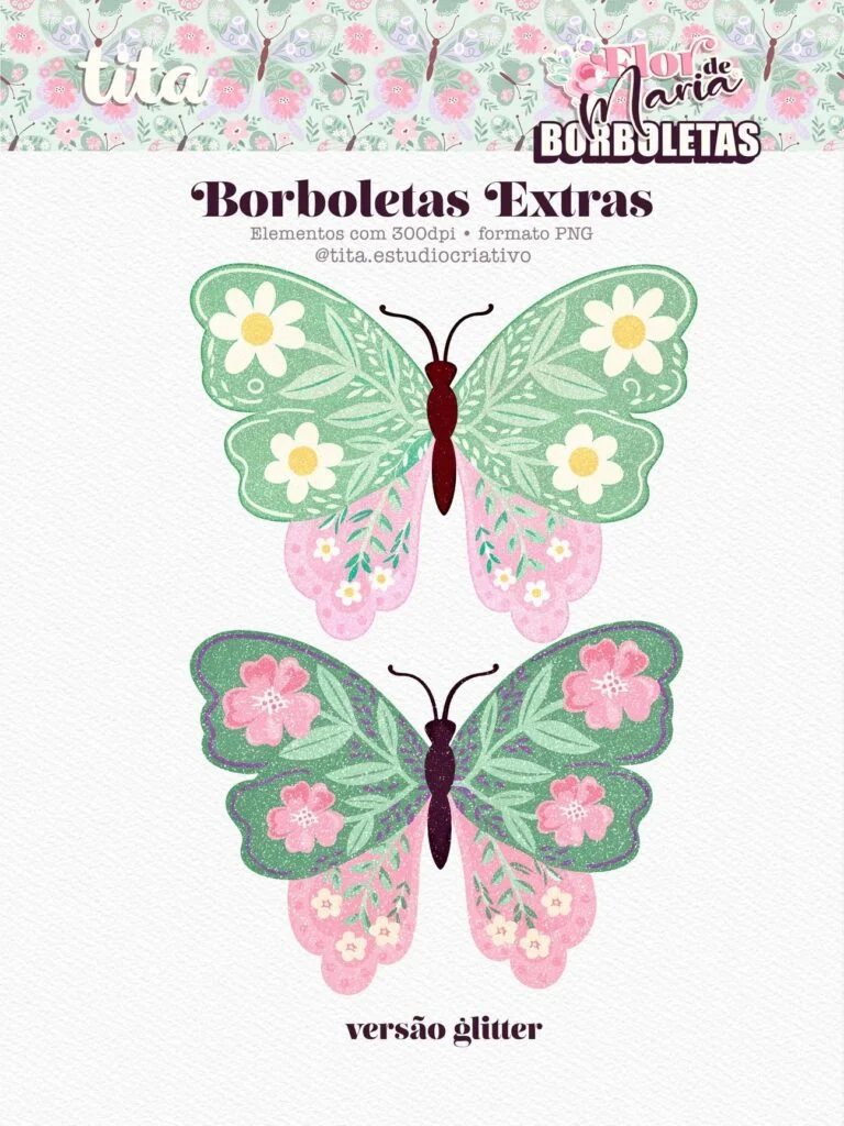 Flor de Maria – Kit Extra Borboletas (Tita) - Imagem 3