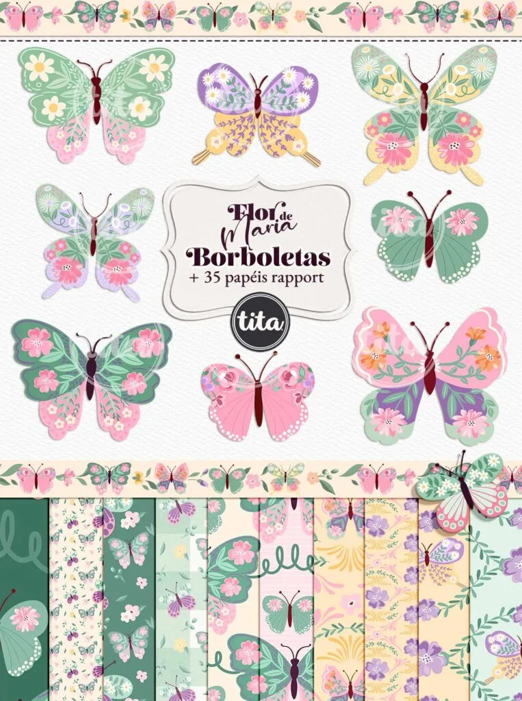 Flor de Maria – Kit Extra Borboletas (Tita)